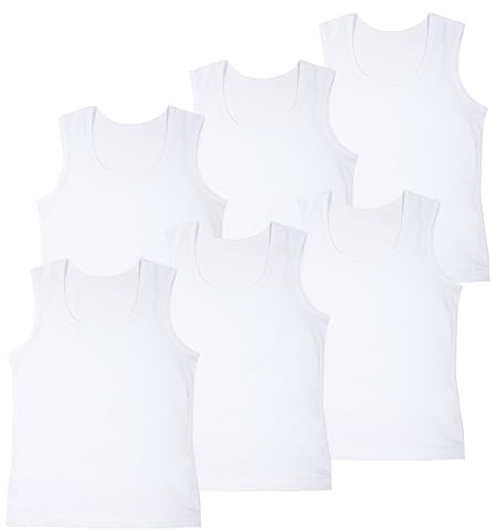 Bonjour Men's Cotton Jersey Vests 6 Pack - Breathable Sleeveless Tank Tops Vests for Men, Soft Lightweight Undershirts, Classic Fit Gym & Casual Everyday Wear (White/Black/Assorted)