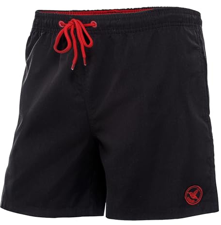 Ladeheid Bañador Hombre Natación Secado Rápido con Forro Interior de Malla, Pantalón Corto Deportivo con Bolsillos, Cintura Elástica y Cordón LA40-128 (Negro, XL)