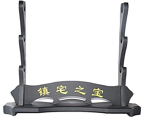 SHULI Japanischer Samurai Schwerthalter Samurai Schwert Katana Messer Wakizashi Tanto Ständer Schwert Tisch Display Halter, 3 Layer
