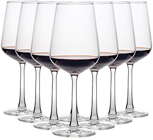 [Lot de 8, 435 ml] Verre à Vin Rouge, Verre en Crystal, Parfait la Maison, Les Restaurants