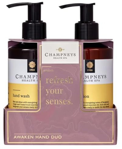 Exclusive New Set of 2 Champneys Citrus Blush Enlivening 1x Hand Wash 250ml & 1x Hand Lotion 250ml- Champneys Gift Set for Women