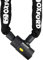 Oxford 1 2.0m Alarm 10 10mm Square Link General Purpose Chain Lock Motorcycle/Bicycle Security, Black
