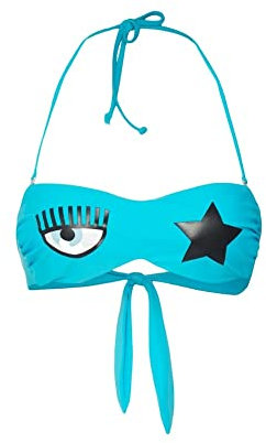 CARA FERRAGNI Kvinnor Bikini Top 80% PA20% EA A5707 5211, Blå, XS