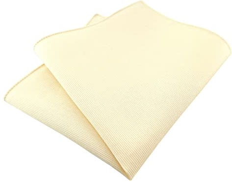 TigerTie - hochwertiges Einstecktuch aus 100% Baumwolle in gelbbeige einfarbig Unicolor - Einstecktuch 26 x 26 cm