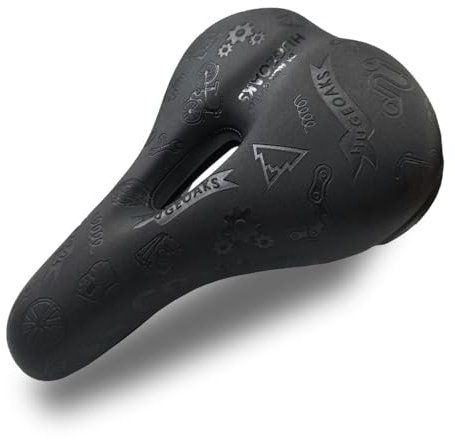 HUGEOAKS fahrradsattel für männer und Frauen, fahrradsattel Herren bequem, Fahrrad Sattel, fahrradsitze für MTB, Rennrad, Heimtrainer, DH, BMX (Trekking)