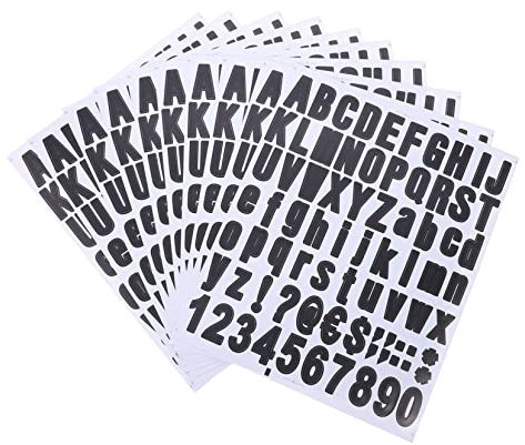 WOONEKY Alphabet Nummer Aufkleber 1 Zoll Adhesive Vinyl Brief Aufkleber Für Scrapbooking Decor