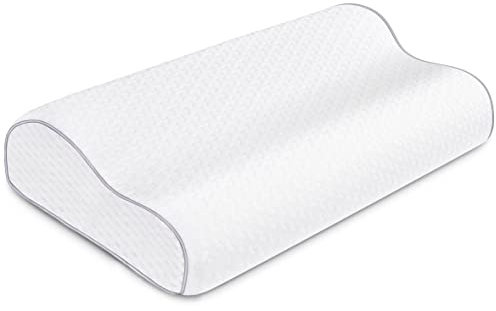 BDTFO Memory Foam Kissen für Nackenschmerzen, Orthopädische Cervical Contour Kissen Nackenstütze Relief für Rücken, Magen, Seite Schläfer mit Waschbaren Atmungsaktivem Bezug mit Reißverschluss