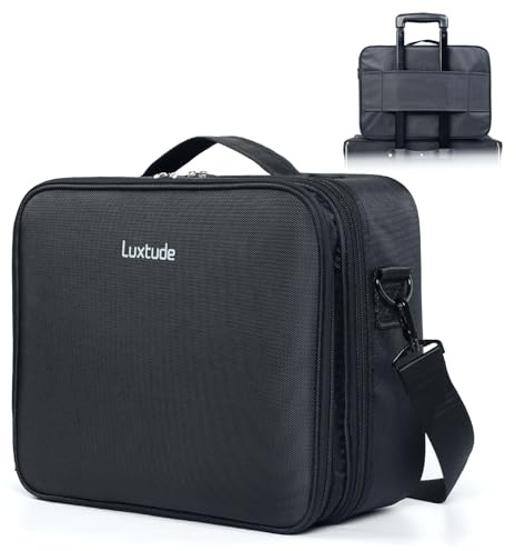 Luxtude Elektronischer Organizer, Reisetasche, groß, doppellagig, Tech-Tragetasche, Kabel-Organizer, Tasche, große Ladegerät-Tasche, Elektronik-Hülle für iPad (bis zu 12,9 Zoll)