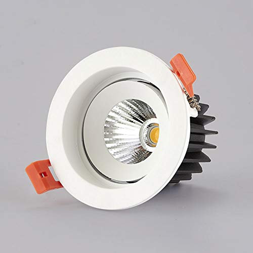 Lighting lámpara de Techo, Foco led Giratorio, empotrable en el Techo, lámpara de Pared de Lavado de Panel Redondo de 3 w, Luces empotrables de Ahorro de energía con clasificación de Fuego, lámparas