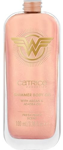 Catrice Cosmetics Wonder Woman Shimmer Body Oil Huile pour le Corps, Humidifiant - Hydratant, avec Huiles, Sensation de Rosée, Chatoyant, 100 ml