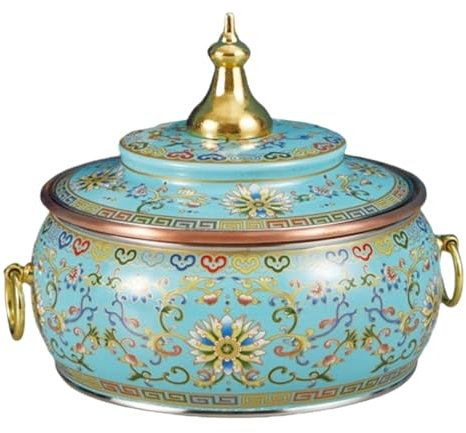 OWOHYG Pentola a Carbone per Cucinare, pentola Singola Cinese per Condividere pasti, pentola di Rame Smaltata, pentola Tradizionale per stufati e zuppe, Utensili da Cucina (A 16 * 17 cm)