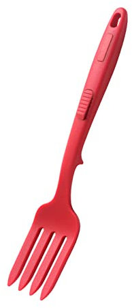 Tenedor flexible de silicona para cocina, tenedor grande de cocina, tenedores de ensalada, textura de silicona, accesorios de cocina para cocinar antiadherentes