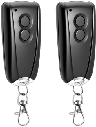 Télécommande Portail Universelle 433 MHz - Compatible avec Ecostar RSC2-433, Liftronic 500/700/800, Portronic D2500/D5000/S4000 - s'applique à Portails Automatiques, 2 Canaux (Pack de 2) (2)
