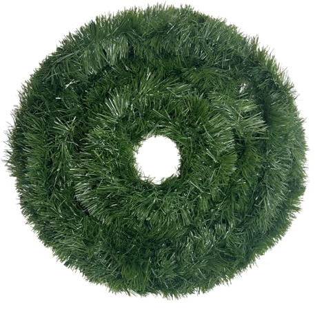 15M Tannengirlande Weihnachtsgirlande Girlande Tannengrün, Grün Tannengirlande Künstlich We Echt, Künstliche Tannengirlande Girlande Weihnachten Outdoor für Dekoration Treppe