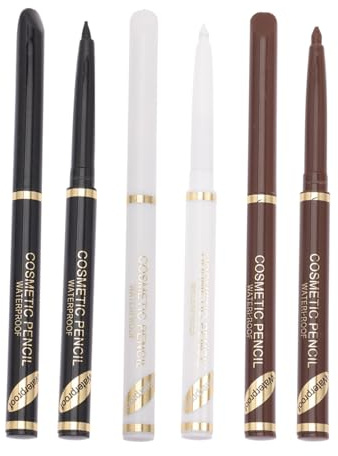 FRCOLOR 6 Stück Teiliges Bartstift füller für Männer Multifunktionale Kompakte Bartfüllstifte in Schwarz Weiß und Braun Langlebig und Tragbar für Bartstyling und Auffüllen bei