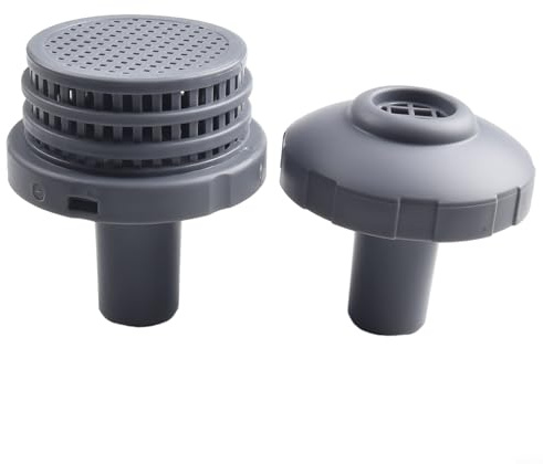 Accarugty Kit de pièces de rechange pour jet de piscine compatible avec filtre d'entrée de piscine de 32 mm et buse de jet avec connecteur de tuyau en maille pour piscine hors sol pour un réglage