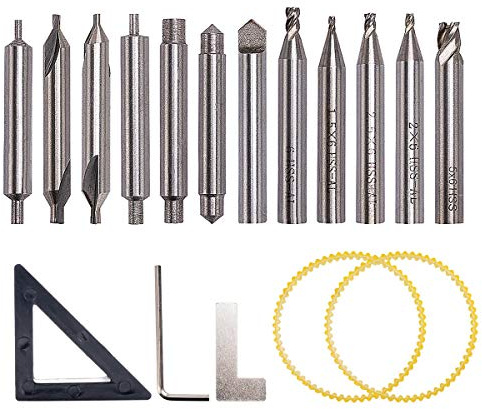 12pcs HSS Milling Cutter Drill Bit Set Locksmith Tools Vertical Spare Parts For Key Cutting Machine COD