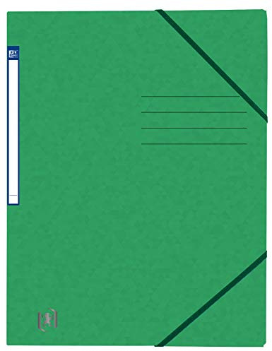 Oxford Eckspanner-Mappe A4, Top File +, ohne Klappen, aus Karton, grün, 10 Stück
