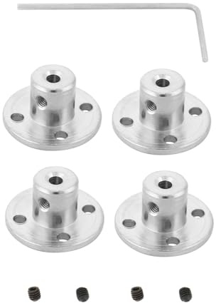 Accoppiatore Flangia BiuZi 4Pz M3 Filo Rigido Accoppiamento Flangia Rigida Guida Motore in Ferro Galvanizzato Accoppiatore Albero ID 3mm OD 10mm
