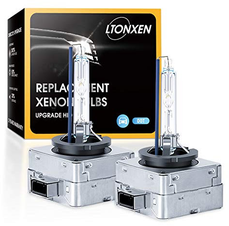 LTONXEN Ampoule D1S Xenon HID 8000K Bleu Froid Lampe 12V 35W pour Voiture Phare Remplacement Kit, Garantie de 2 Ans. (2 Pcs)