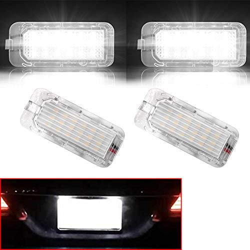 Beneges 2 Stücke Fehlerfrei Xenon Weiß LED Nummernschild Licht Kompatibel mit 2009-2018 Ford Explorer Fiesta Fusion Escape Focus Mondeo Lincoln MKC hintere Lizenz Tag Lichter Lampe BB5Z-13550-A