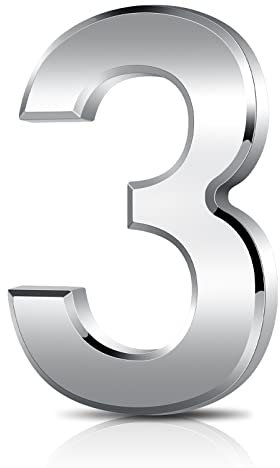 Vicloon Numero Civico, Numero Civico Segnale in ABS Acrilico, 3D Moderna Porta Numeri Segnaletica Targa Numeri Indirizzo Di Casa, 3 Pollici (7.5cm), Galleggiante Aspetto E Facile Da Installare