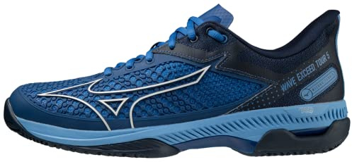 Mizuno Wave Exceed Tour 5 CC, Scarpe da Tennis Uomo, Trueblue/White/DressBlues, 44.5 EU, Trueblue White Dressblues, 44.5 EU