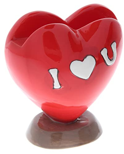 Romantisk glasögonhållare hjärta av polyresin med I Love You-text