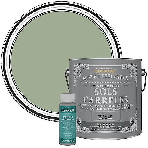 Rust-Oleum Green Washable Matt Floor Tile Paint - Bramwell 2.5L