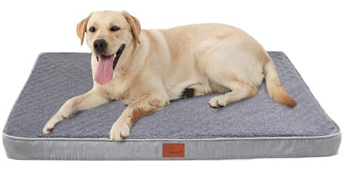 CALIYO Hundebett Grosse Hunde 112x81x7.6cm, Flauschig Hundekissen Hundebett Waschbar, Unterseite Atmungsaktiv Haustierbett Dog Bed Hundematratze