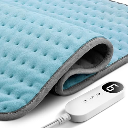 Heating Pad XXL for Back Pain Relief, Heated Pad for Neck/Shoulders/Legs/Knees/Feet/Cramps, Heat Pads for Women, Birthday Mothers Day Gifts for Mom Wife Grandma Her, 6 Heat Settings, Auto-Off, 20x24