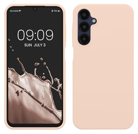 kwmobile Cover per Samsung Galaxy A25 Custodia - Back Case per Smartphone in Silicone TPU - Protezione Gommata - coconut swirl