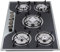 Glass Gas Hob With 5 Burners, ERnonde Integrated Gas Cooker, 77.5CM Black Cooktop with Coated Glass, Built-in/Countertop, NG/LPG Convertible, for Domestic or Commercial Cooking