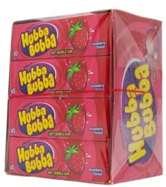 Wrigley's Hubba Bubba Chicles de Fresa, 20 Paquetes, 35g por Paquete, 700g