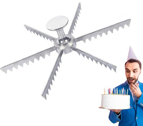 YNPQTDS 23.5 Cm Taglia Fetta Di Torta Taglio Torta Taglierina Per Torta interas Tagliatorta Da 6~10 Porzioni Accessori Da Cucina In Lega Di Alluminio Per Cheesecake Taglio Rapido Per Pizza Tonda