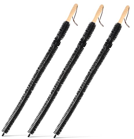 UTHCLO Radiator Cleaner Brush Set 3pcs Long Handle 74cm Multipurpose Lint Remover Brush for Dryer Vent and Washing Machine Cleaning