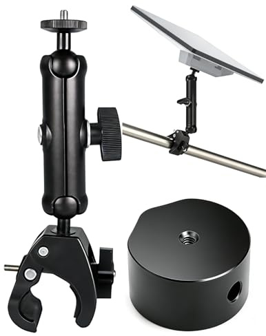 Starlink 2025 - Mini supporto per treppiede, in alluminio con filettatura da 1/4-20, morsetto regolabile per camper, yacht, campeggio e balcone, installazione senza attrezzi - Starlink Mini accessori