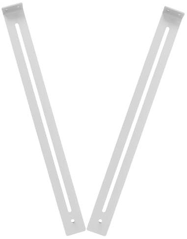 KONTONTY Kit de Reparación para Cajones 2 Piezas Soporte de Acero Resistente Blanco Tornillos para Fijación de Fondo Muebles de Cocina y Cómodas Piezas para Guías y Deslizadores de Cajón