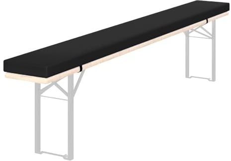 Cojines para banco de cerveza de tela de poliéster antideslizante, acolchados, con cremallera, para eventos al aire libre, 8110 x 23 x 3 cm, perfectos para patios y fiestas