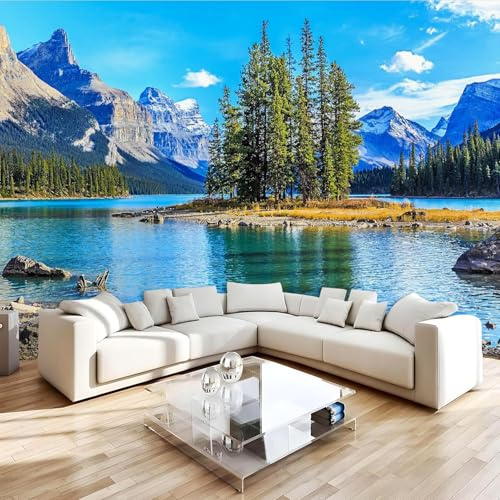 Cascate Del Niagara Carta Da Parati 500 x 280 cm 3D Isola Delle Fate FotoMurale Non Tessuto Murale Adatta per la decorazione di pareti di camera da letto, soggiorno e ufficio W-71