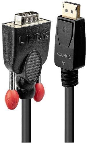Lindy 41943.0 Câble convertisseur DisplayPort vers VGA 3 m Noir
