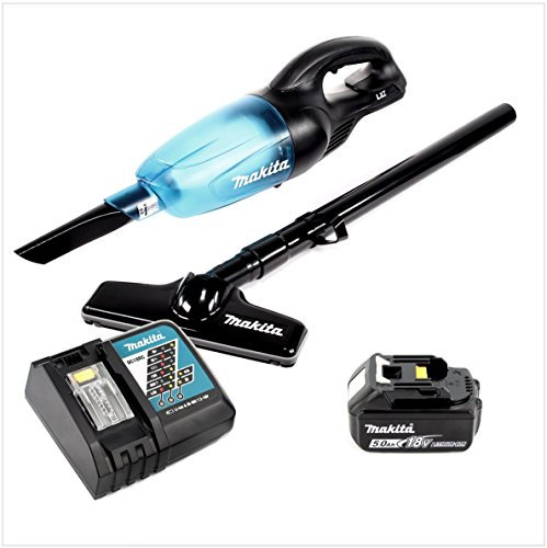 Makita DCL 180 RT1 B - Aspirapolvere a batteria da 18 V, colore nero + 1 batteria da 5,0 Ah + caricatore