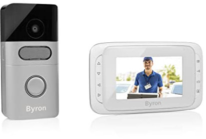 Byron Kabellose Video-Türsprechanlage mit Monitor und Nachtsichtfunktion, 1 Stück (1er Pack)