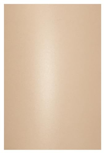 Netuno 20x Bastelkarton Perlmutt Blassrosa DIN A4 21 x 29,7 cm 250g Aster Metallic Nude Powder Perl-Glanzkarton für Hochzeitskarten Einladungskarten Visitenkarten