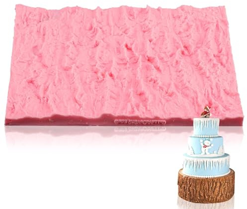 Moule à Gâteau, Tapis Texture En Silicone, Fondant Gaufrage Cuisson Moule, Moule à Gâteau Rectangulaire Conception De Texture écorce D'arbre Pour Décorer Gateaux