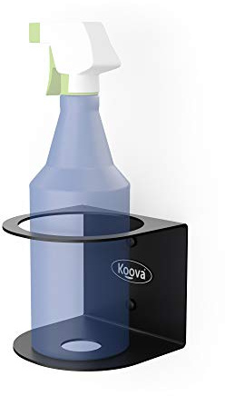 Koova All-Purpose Spray Bottle Holder | Easy Install Wall Mount - Hardware Included | Heavy-Duty Powder Coated Steel Storage Rack for Garage And Home | Craft Workspace Paint Bottle Organizer USA Made