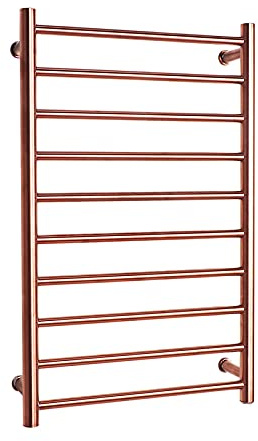 GLYYRLR Scaldasalviette Elettrico Oro Rosa Scaldasalviette Asciugabiancheria 304 Acciaio Inossidabile Termoarredo Bagno 88W Radiatore Scaldasalviette Basso Consumo, 50×80×12cm,Hard Wired