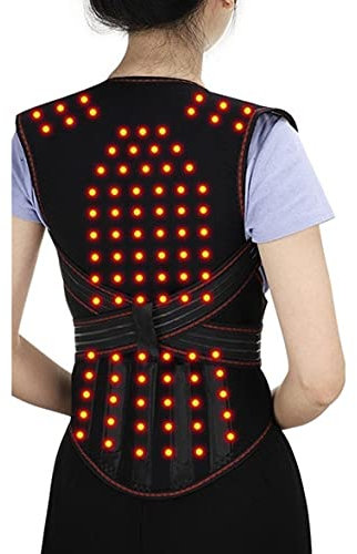 Lendenwirbelstützen selbsterwärmende Weste, 108 Stück, magnetische Turmalin-Rückenstützgürtel, Therapie, Haltungskorrektur, Taillen-Lendenwirbelstützgürtel, Fitnessstudio, Korsett für Männer und
