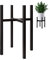 TSKDKIT 38cm Pflanzenständer Metall Schwarz Verstellbare Breite 25-40 cm Groß Blumentopfständer Pflanzenständer Metall Blumenständer für Innen Outdoor, Balkon, Garten