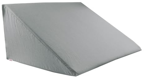 beties BasicSoft Keilkissenbezug ca. 62x49x30 cm 100% Baumwolle Jersey Keilkissenhülle Lesekissen Keilkissen-Bezug - Silber-grau